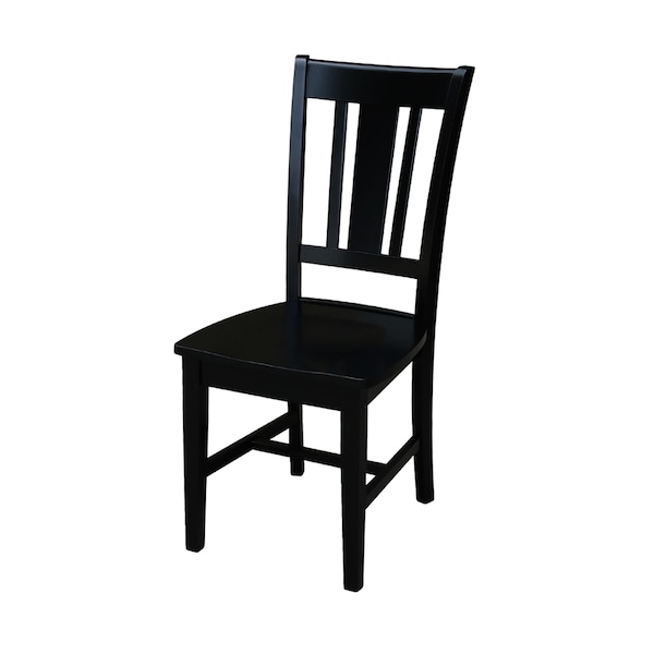 International Concepts Set of 2 San Remo Splatback Chairs, Black - C46-10P