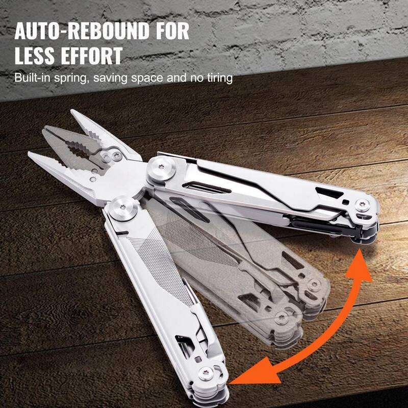 SVOPES 17-in-1 Multitool Pliers, Multi-Function Tool with Cutters, Knife Scissors Ruler Screwdrivers Wood Saw Can/Bottle Opener - DGNQ440ABXG10UZ8FV0-0819