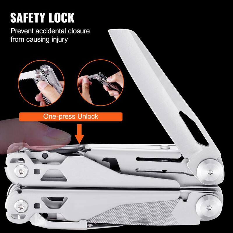 SVOPES 17-in-1 Multitool Pliers, Multi-Function Tool with Cutters, Knife Scissors Ruler Screwdrivers Wood Saw Can/Bottle Opener - DGNQ440ABXG10UZ8FV0-0819
