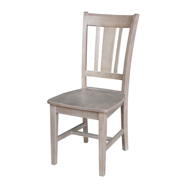 International Concepts Set of 2 San Remo Splatback Chairs, Washed Gray Taupe - C09-10P
