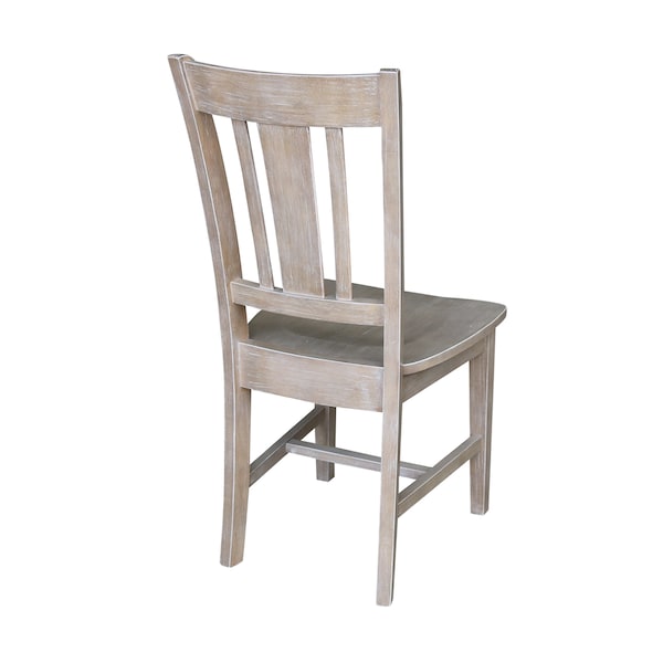 International Concepts Set of 2 San Remo Splatback Chairs, Washed Gray Taupe - C09-10P