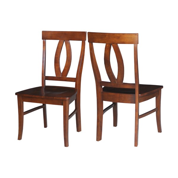 International Concepts Set of 2 Cosmo Verona Chairs, Espresso - C581-170P