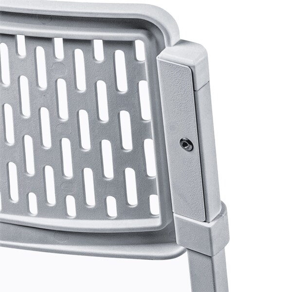 National Public Seating Airflex Series Premium Polypropylene Folding Chair, Platinum, 4PK - 1412