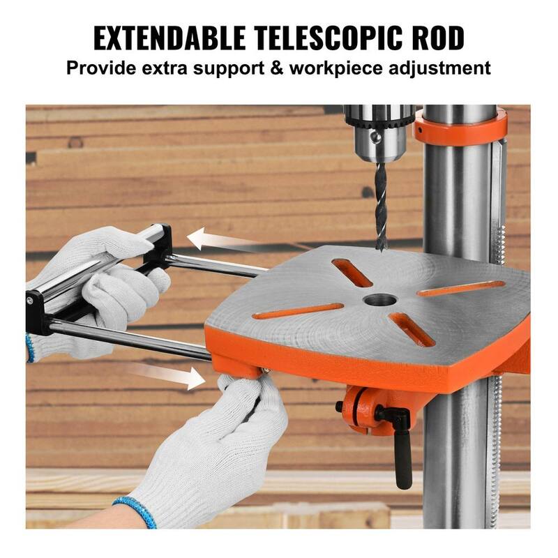 SVOPES 12 in. Benchtop Drill Press 5 Amp Variable Speed Cast Iron Bench Drill Press for Wood Metal - TSZCBS50A12MIPNMTV1-V0820