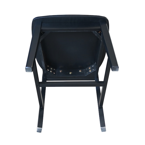 International Concepts Set of 2 Mission Side Chairs, Black - C46-265P