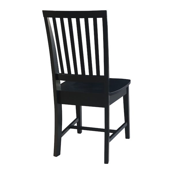 International Concepts Set of 2 Mission Side Chairs, Black - C46-265P