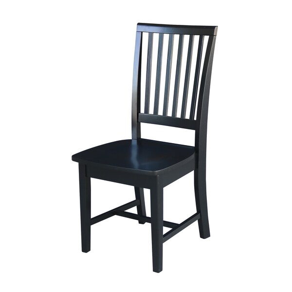 International Concepts Set of 2 Mission Side Chairs, Black - C46-265P
