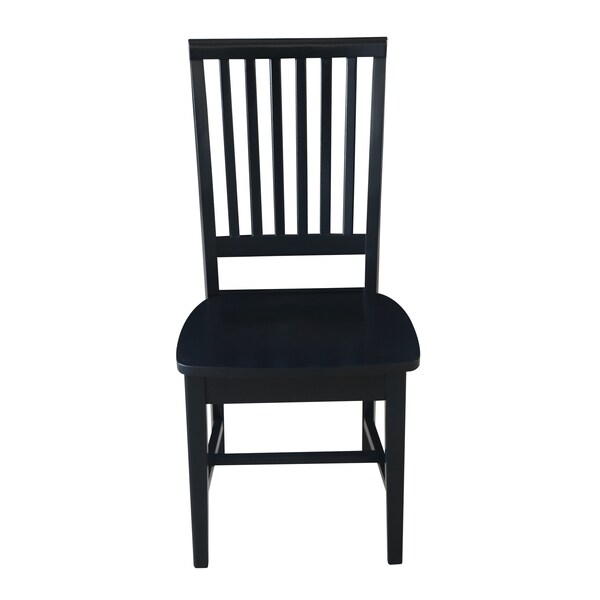 International Concepts Set of 2 Mission Side Chairs, Black - C46-265P