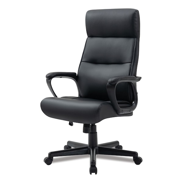 Alera Oxnam Series High-Back Task Chair, Supports Up to 275 lbs, 17.56" to 21.38" Seat Height, Black - ALEON41B19