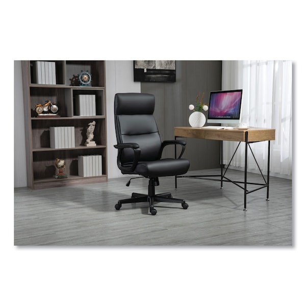 Alera Oxnam Series High-Back Task Chair, Supports Up to 275 lbs, 17.56" to 21.38" Seat Height, Black - ALEON41B19