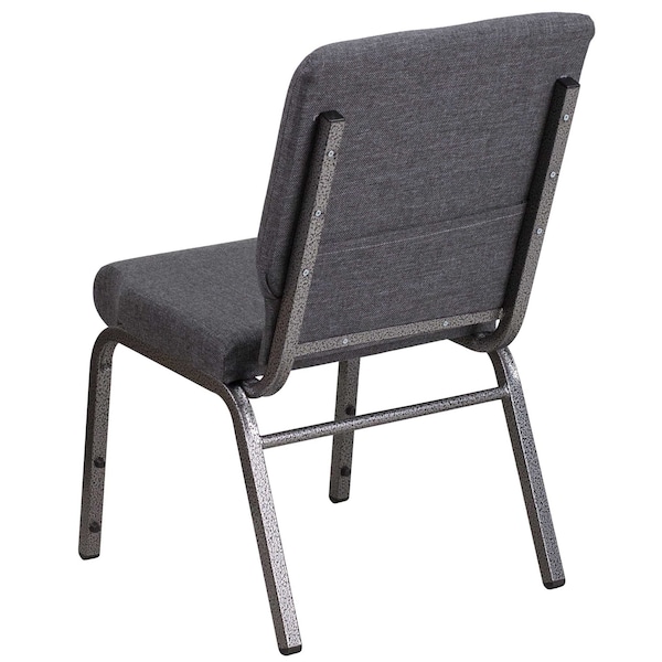 Flash Furniture Dark Gray Fabric Church Chair - 4-FD-CH02185-SV-DKGY-GG