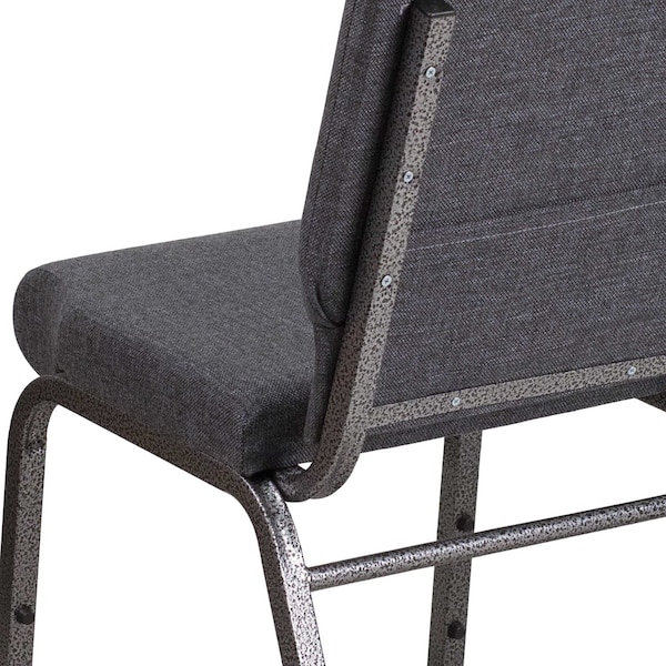 Flash Furniture Dark Gray Fabric Church Chair - 4-FD-CH02185-SV-DKGY-GG