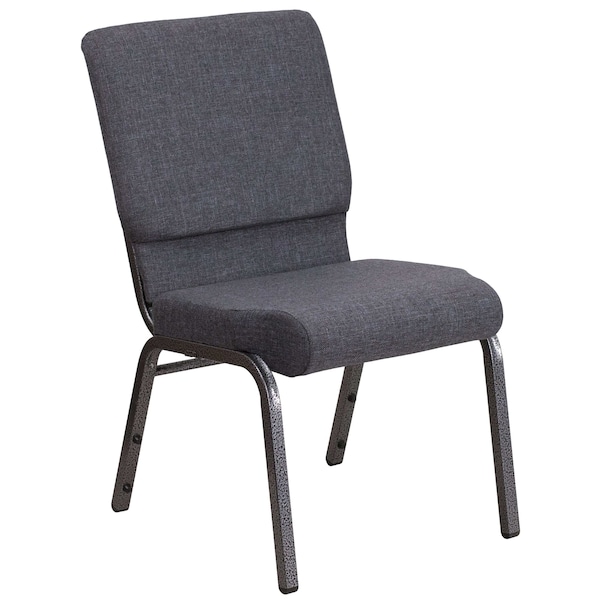 Flash Furniture Dark Gray Fabric Church Chair - 4-FD-CH02185-SV-DKGY-GG