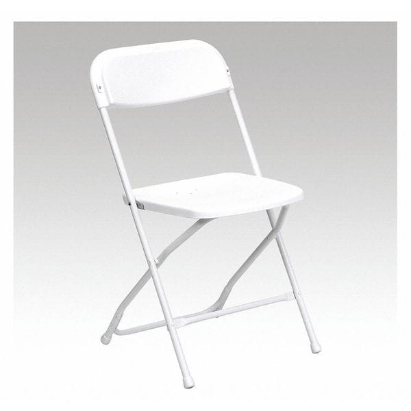 Flash Furniture Folding Chair -White Plastic - Event Chair - LE-L-3-WHITE-GG