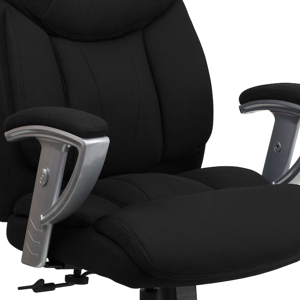 Flash Furniture Hercules Office Chair, Black Back, 30 in W 31" L 48-1/2" H, Height and Width Adjustable Padded - GO-1534-BK-FAB-GG