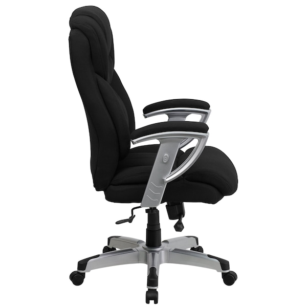 Flash Furniture Hercules Office Chair, Black Back, 30 in W 31" L 48-1/2" H, Height and Width Adjustable Padded - GO-1534-BK-FAB-GG