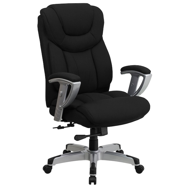 Flash Furniture Hercules Office Chair, Black Back, 30 in W 31" L 48-1/2" H, Height and Width Adjustable Padded - GO-1534-BK-FAB-GG