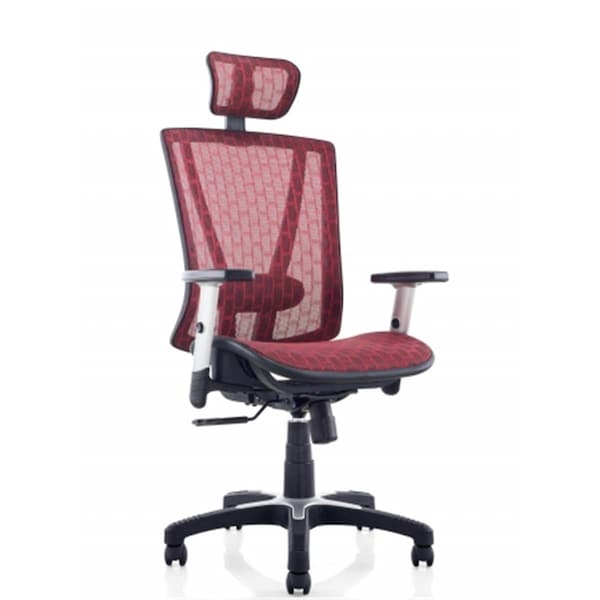 Templeton Fully Meshed Ergo Office Chair with Headrest - Red - TE2855916