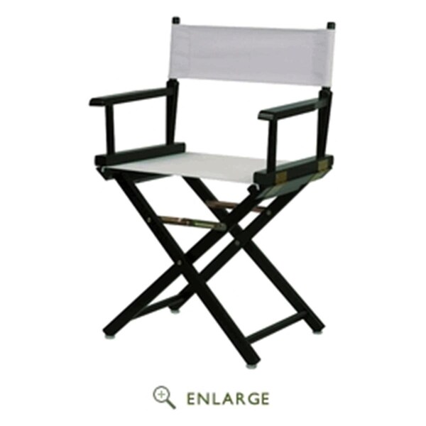 Betterbeds 200-02-021-29 18 in. Directors Chair Black Frame with White Canvas - BE4265110