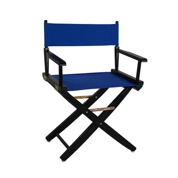 Doba-Bnt 206-02-032-13 18 in. Extra-Wide Premium Directors Chair, Black Frame with Royal Blue Color Cover - SA4269203