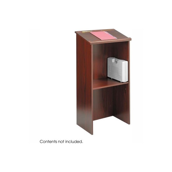 Safco Stand-Up Podium / Lectern, Mahogany - 8915MH