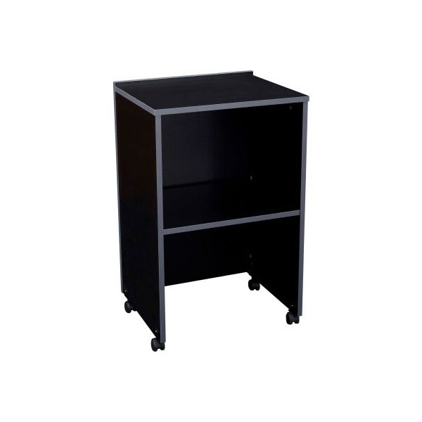 National Public Seating Oklahoma Sound AV Cart/Lectern Base, Black, 112-BK - 112-BK