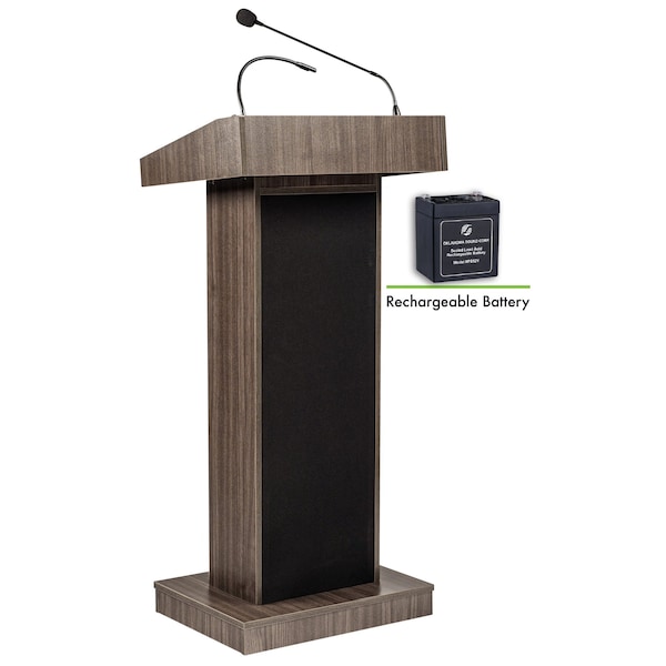 Oklahoma Sound Oklahoma Sound Orator Lectern and Rechargeable Battery, Ribbonwood - M800X-RW