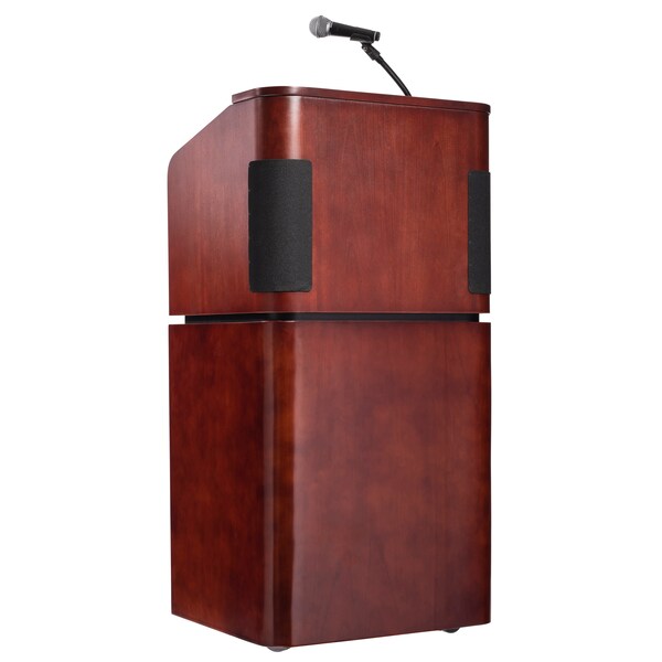 Oklahoma Sound Tabletop and Base Combo Sound Lectern, Mahogany on Walnut - 950/901-MY/WT