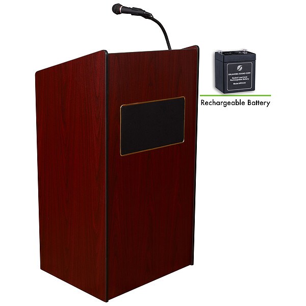 Oklahoma Sound Aristocrat Sound Lectern Recharge Battery Mahogany - M6010-MY