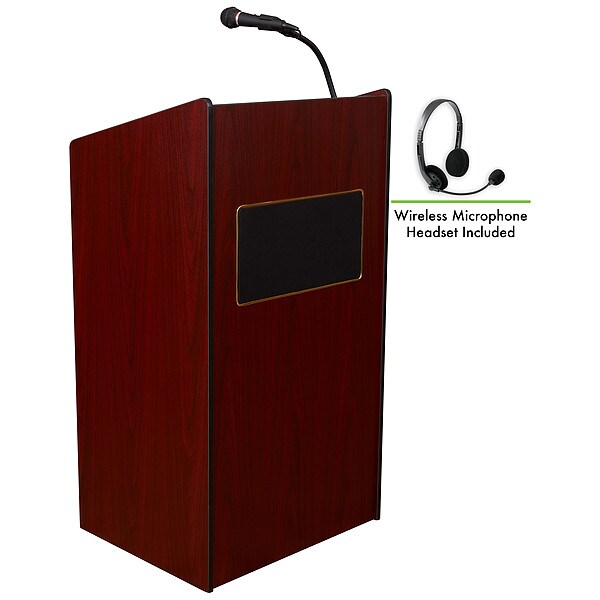 Oklahoma Sound Aristocrat Sound Lectern Wireless Headset Mic Mahogany - 6010-MY/LWM-7