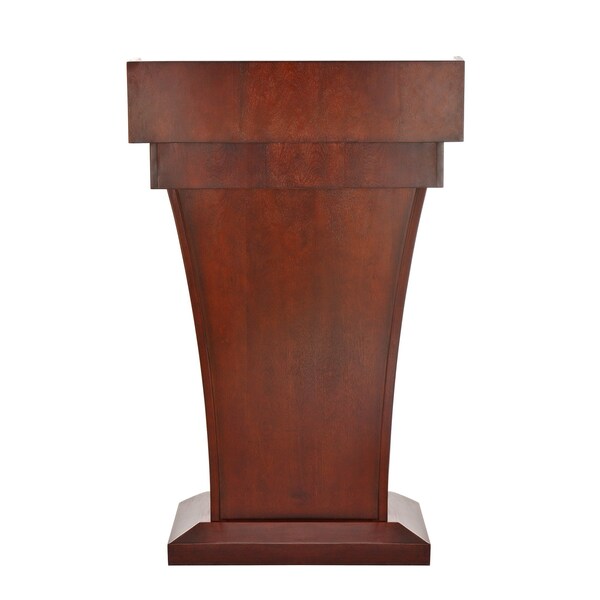 Adiroffice Wood Floor Stand-Up Podium Lectern with Storage Drawer in Cherry - ADI661-012-CH-MK
