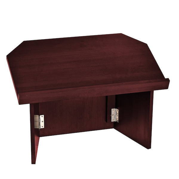 Adiroffice Wood Foldable, Portable Tabletop Podium Lectern in Mahogany - ADI661-05-MA-MK