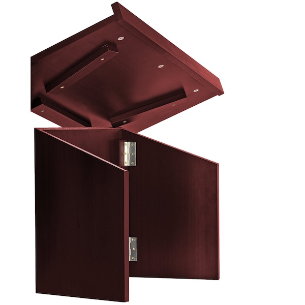 Adiroffice Wood Foldable, Portable Tabletop Podium Lectern in Mahogany - ADI661-05-MA-MK
