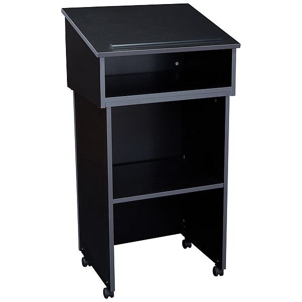 Oklahoma Sound Tabletop Lectern with AV Cart/Lectern Base, Black - 22/112-BK