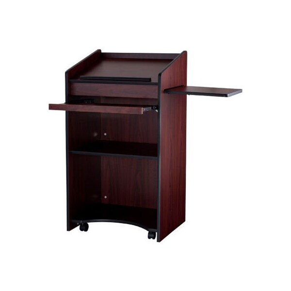 National Public Seating Aristocrat Floor Lectern / Podium - Mahogany - 600-MY