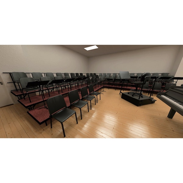 National Public Seating Melody Music Stand, Black - 82MS