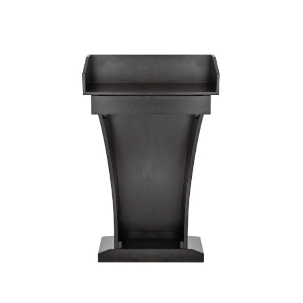 Adiroffice Wood Stand-Up Podium Lectern with Drawer, Black - ADI661-012-BLK