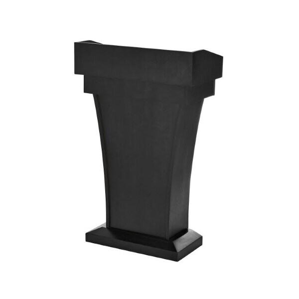 Adiroffice Wood Stand-Up Podium Lectern with Drawer, Black - ADI661-012-BLK