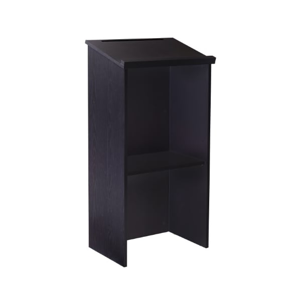 Adiroffice Wood Stand-up Podium Lectern, Black - ADI661-01-BLK
