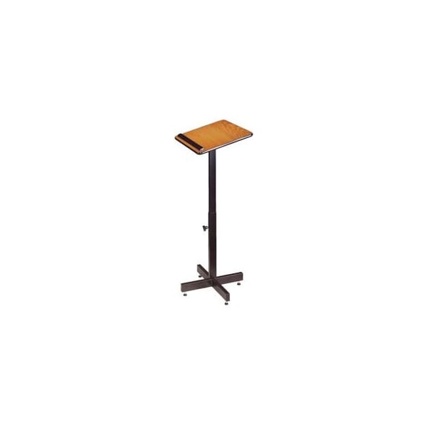National Public Seating Portable Presentation Podium / Lectern - Medium Oak - 70-MO