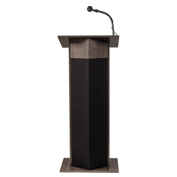 Oklahoma Sound Oklahoma Sound Power Plus Lectern with Wireless Headset Mic, Ribbonwood - 111PLS-RW/LWM-7