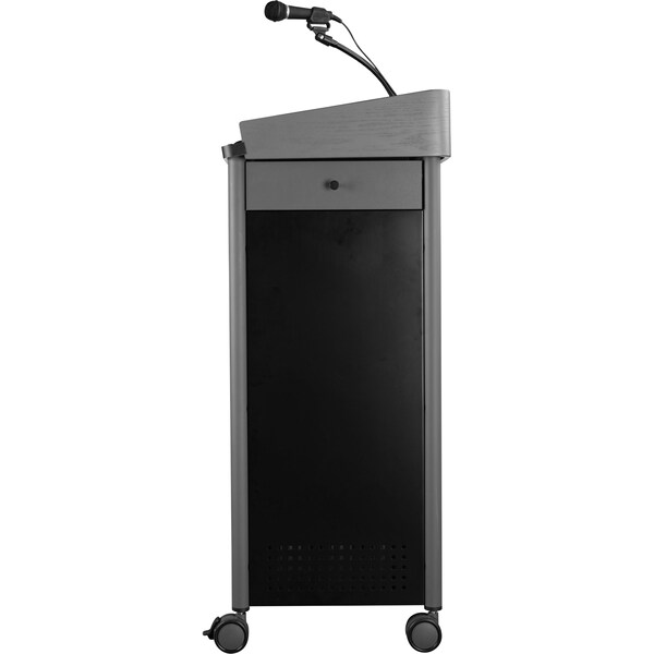 Oklahoma Sound Greystone Lectern with Sound and Wireless Headset Mic - GSL-S/LWM-7