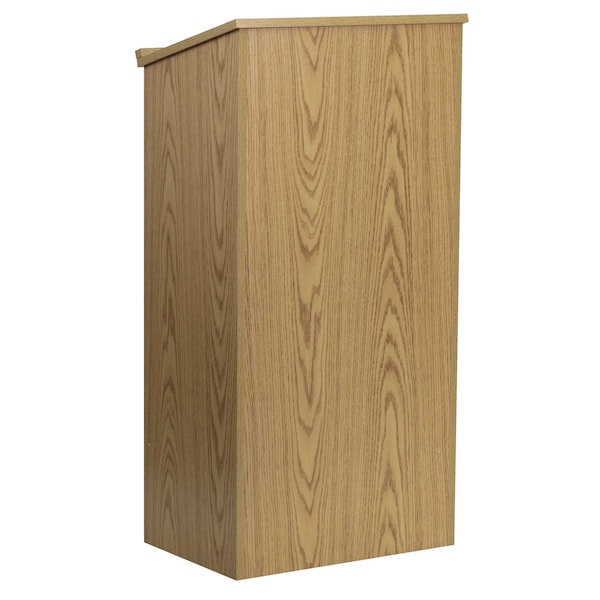 Flash Furniture Stand Up Lectern, Oak - MT-M8830-LECT-OAK-GG
