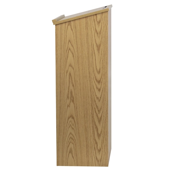 Flash Furniture Stand Up Lectern, Oak - MT-M8830-LECT-OAK-GG