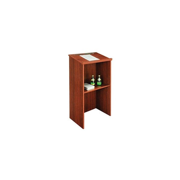 Global Industrial Stand-Up Lectern, Mahogany, 23W X 15-3/4D X 45-7/8H - 248631MH