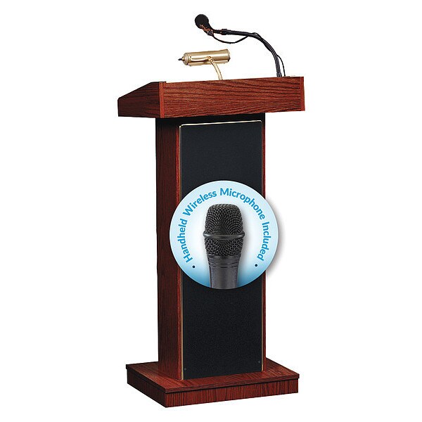 Oklahoma Sound Orator Wireless Sound Lectern, Mahogany - 800X-MY/LWM-5