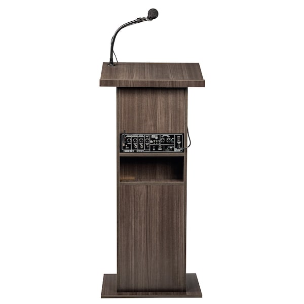 Oklahoma Sound Oklahoma Sound Power Plus Lectern and Rechargeable Battery, Ribbonwood - M111PLS-RW