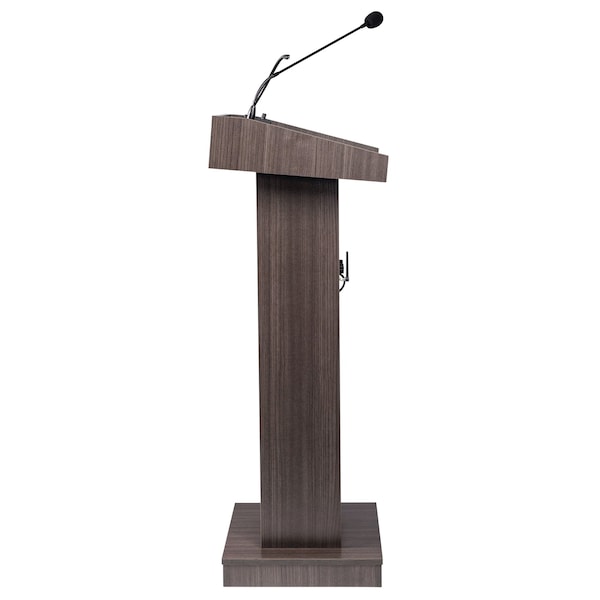 Oklahoma Sound Oklahoma Sound Orator Lectern with Wireless Handheld Mic, Ribbonwood - 800X-RW/LWM-5