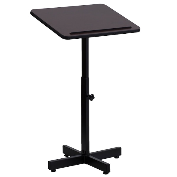 Flash Furniture Lectern, Mahogany, Floor Type - XU-LECTERN-ADJ-GG