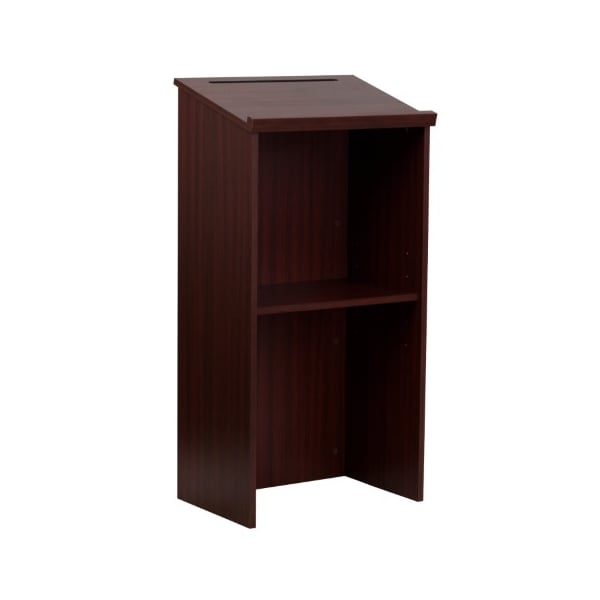 Adiroffice Wood Stand-up Podium Lectern, Mahogany - ADI661-01